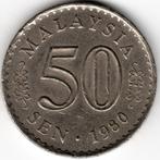 Maleisië : 50 Sen 1980  KM#5.3  Ref 15857, Postzegels en Munten, Ophalen of Verzenden, Zuidoost-Azië, Losse munt
