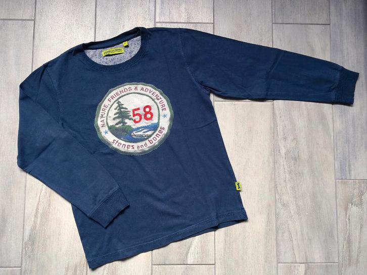 ★ M152 - Longsleeve/trui Stones and Bones, Kinderen en Baby's, Kinderkleding | Maat 152, Gebruikt, Jongen, Shirt of Longsleeve