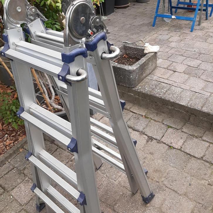 Telescopische vouwladder Alecto, Doe-het-zelf en Bouw, IJzerwaren en Bevestigingsmiddelen, Gebruikt, Overige typen, 250 mm of meer