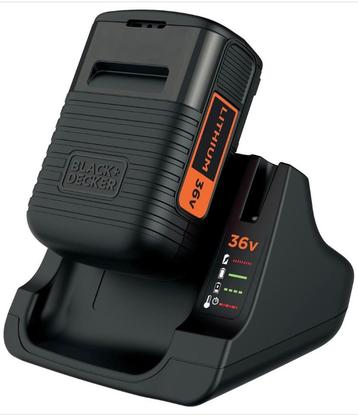 36 v lader + 2 batterijen, Ophalen, Zo goed als nieuw