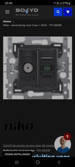 Niko sokkel coax/utp, Doe-het-zelf en Bouw, Elektriciteit en Kabels, Ophalen of Verzenden, Nieuw, Stopcontact