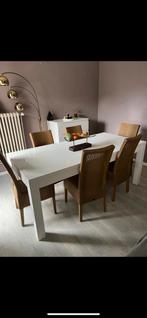 Wit gelakte eettafel voor 8 personen, Huis en Inrichting, Complete eetkamers, Zo goed als nieuw