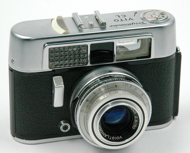 Voigtlander Vito CL silver - Onberispelijke staat+statief, Audio, Tv en Foto, Fotocamera's Analoog, Gebruikt, Compact, Overige Merken
