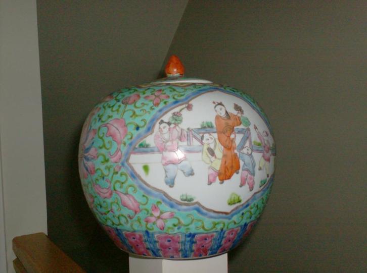Decoratieve Chinese gemberpot, Antiek en Kunst, Antiek | Porselein, Ophalen of Verzenden