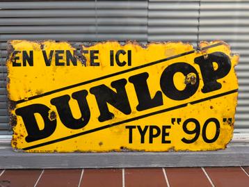DUNLOP banden emaille reclamebord 1937 ! beschikbaar voor biedingen