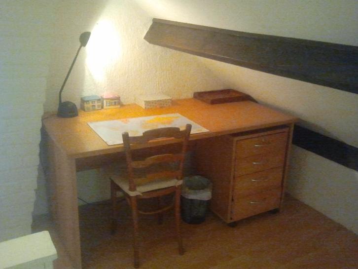 bureau met losse ladenkast, Maison & Meubles, Bureaux, Comme neuf, Bureau, Enlèvement