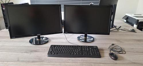 2 identieke schermen ASUS, Computers en Software, Monitoren, Zo goed als nieuw, DVI, HDMI, VGA, Ophalen