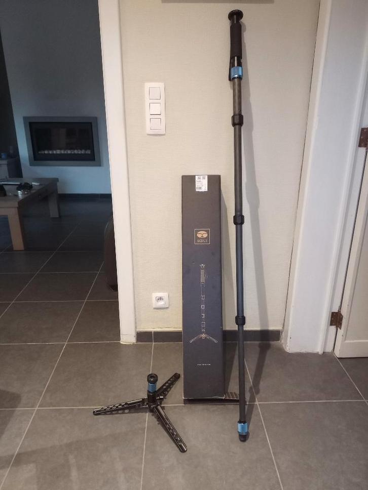 Sirui Monopod P-324SR + Manfroto head (arca), Audio, Tv en Foto, Fotografie | Statieven en Balhoofden, Zo goed als nieuw, Eenpoot