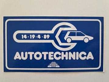 Vintage Rechthoekige sticker - Autotechnica - 14-19/04/1989
