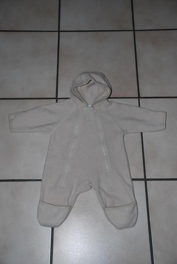 Baby Pilot Suit T62 of 2/3M beige fleecejas 