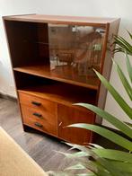 Vintage kast, Huis en Inrichting, Ophalen, Gebruikt, Glas, 100 tot 150 cm