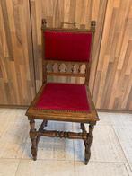 4 antieken stoelen met velours zitting en rug, Antiek en Kunst, Ophalen