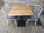 bistro boomstam tafel + 2 stoelen, Antiek en Kunst, Ophalen