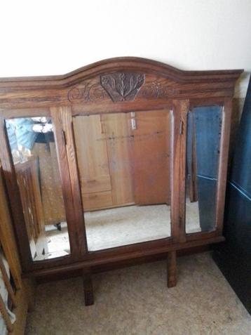 Ancien miroir triptyque 