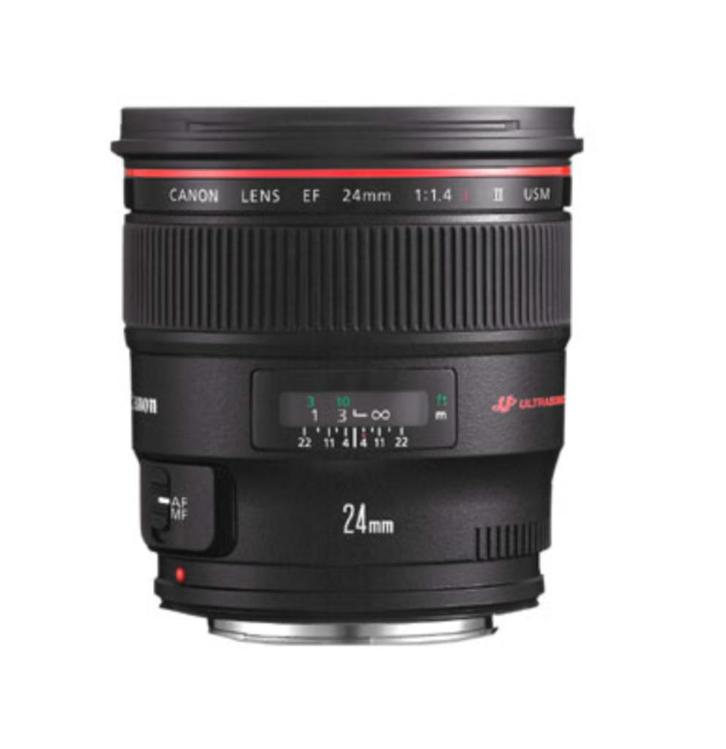 Objectif Canon EF 24mm f/1.4L II USM, Audio, Tv en Foto, Foto | Lenzen en Objectieven, Gebruikt, Standaardlens, Ophalen of Verzenden