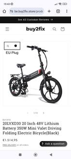Nieuwe opvouwbare elektrische fiets 35KM/H 80KM autonomie, Zo goed als nieuw, Ophalen