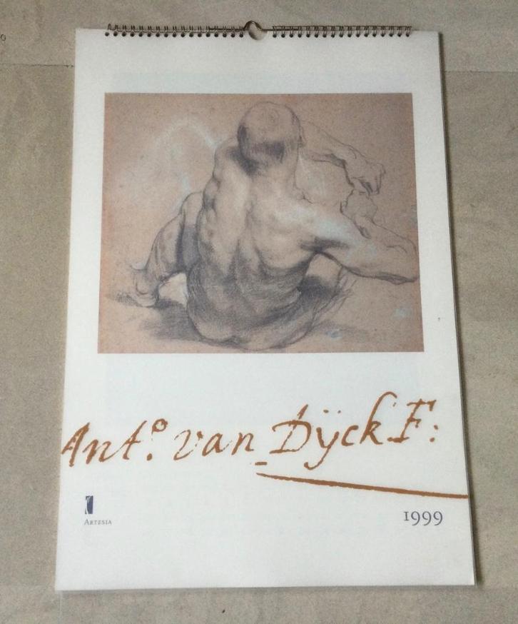 Herdenkingskalender van Anthony van Dijck met fraaie prenten, Divers, Calendriers, Comme neuf, Envoi