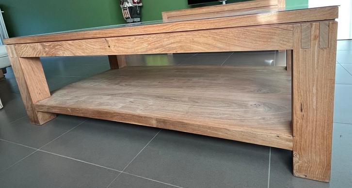 Salontafel in massief sheesham hout, Huis en Inrichting, Tafels | Salontafels, Zo goed als nieuw, Ophalen