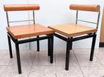 2 postmodern design stoelen space age, Ophalen, Gebruikt, Twee, Bruin