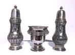 Peper & zout strooier verzilverd antiek + tandenstoker✨😍👌, Antiek en Kunst, Ophalen of Verzenden