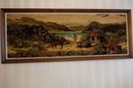 Wand-tapijt met boerentafereel, Antiek en Kunst, Kunst | Schilderijen | Klassiek, Ophalen