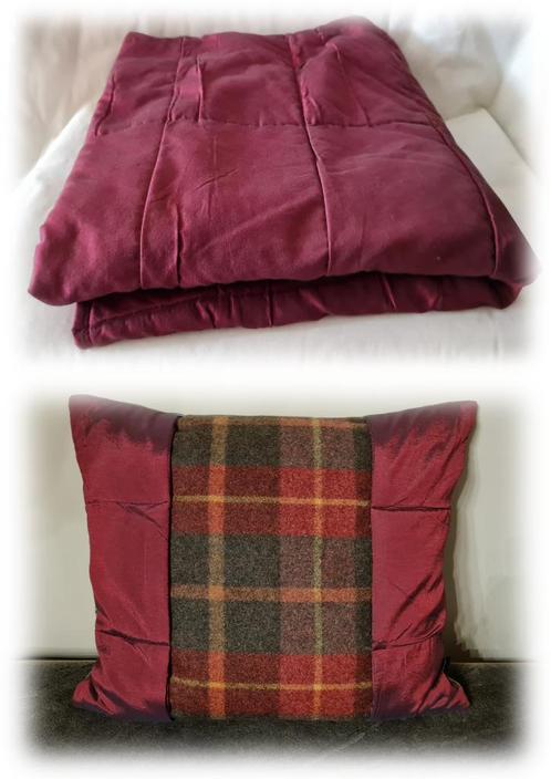 Soepel dubbel geweven MULBERRY plaid + kussen, Huis en Inrichting, Woonaccessoires | Plaids en Woondekens, Nieuw, Ophalen of Verzenden