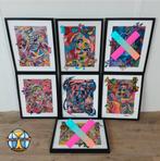 Abstracte schilderijen van Zippora Mijer Rotterdam 52,5x42,5, Ophalen of Verzenden