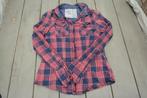 Marine bordeaux geruit overhemd BWNY Jeans katoen M/38, Maat 38/40 (M), BWNY, Verzenden, Gedragen