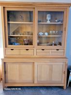 Massieve eiken Vitrinekast zeer goede staat., Huis en Inrichting, Kasten | Vitrinekasten, Ophalen