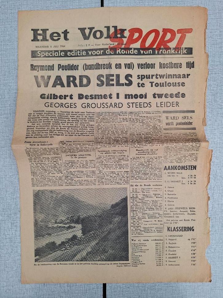 Sleen Buth Tour - Het Volk Sport 6/7/1964, Verzamelen, Stripfiguren, Gebruikt, Overige typen, Overige figuren, Ophalen of Verzenden