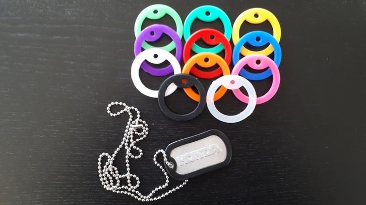 PROMO -50% - Plaque signalétique Dogtag pour moto Honda, Bijoux, Sacs & Beauté, Pendentifs, Neuf, Enlèvement ou Envoi