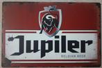 Jupiler bier metalen vintage look wandplaat reclamebord rood, Verzamelen, Biermerken, Nieuw, Reclamebord, Plaat of Schild, Jupiler