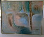 Modern schilderij met goudkleurig kader, Antiek en Kunst, Kunst | Schilderijen | Modern, Ophalen
