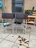 2 Pedrali barkrukken, Ophalen, Gebruikt, Met voetsteun, Metaal