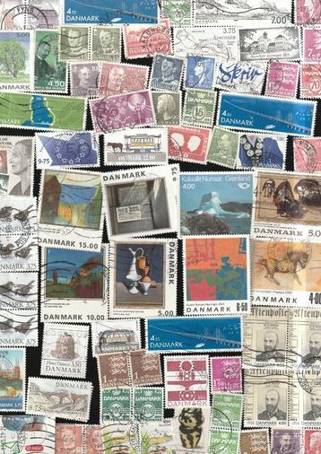 lot van 100 oude postzegels van Danmark ,,zie foto"s ,, ook  beschikbaar voor biedingen