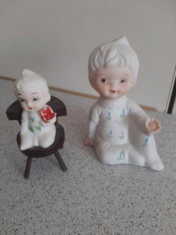 Vintage porseleinen beeldjes – charmant duo uit de jaren ’50 beschikbaar voor biedingen