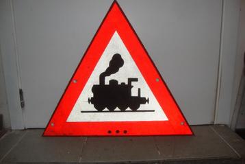 verkeersbord onbewaakte overweg vintage beschikbaar voor biedingen