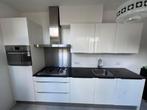 Nette Rechte Keuken Hoogglans Wit + Apparatuur GEDEMONTEERD, Wit, Graniet of Steen, Enkelwandige keuken, Ophalen of Verzenden