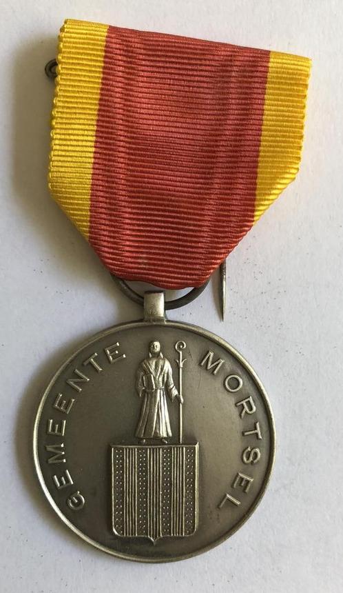 Medaille Gemeente Mortsel Markt 30 jarig Ambtsjubileum, Postzegels en Munten, Penningen en Medailles, Zilver, Ophalen of Verzenden