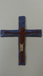 KLEIN KERAMIEK KRUISBEELDJE JAREN 60/70, Ophalen of Verzenden