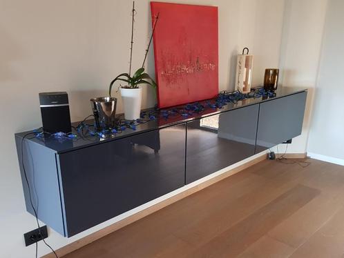 Design hangdressoir 270 cm grijze hoogglans, Huis en Inrichting, Kasten | Wandmeubels, Zo goed als nieuw, Minder dan 100 cm, 250 tot 300 cm