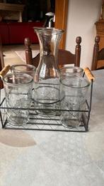 Mand met karaf en 4 glazen, Ophalen, Nieuw