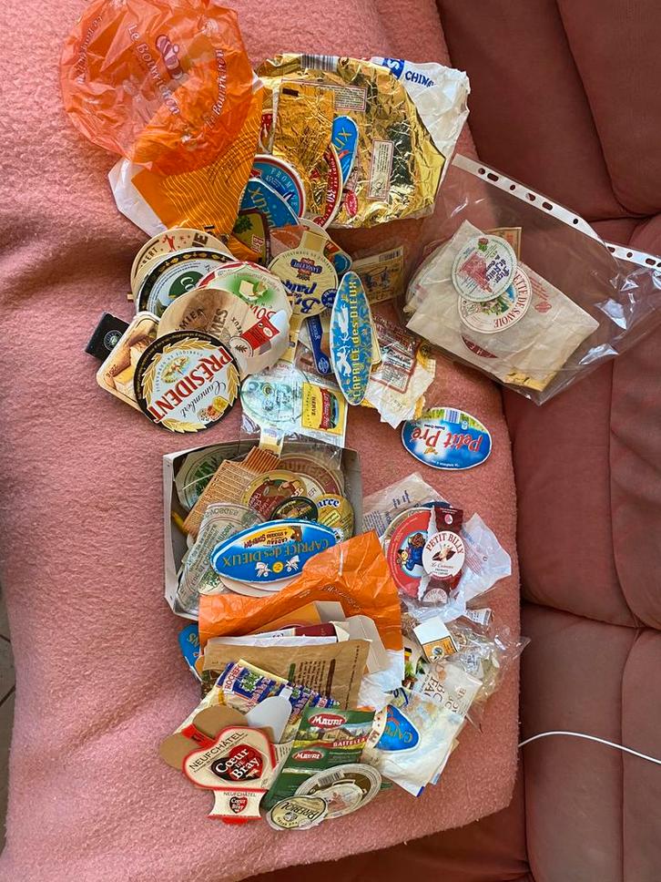 Grande collection d’étiquettes de fromages, Collections, Collections Autre, Utilisé, Enlèvement ou Envoi