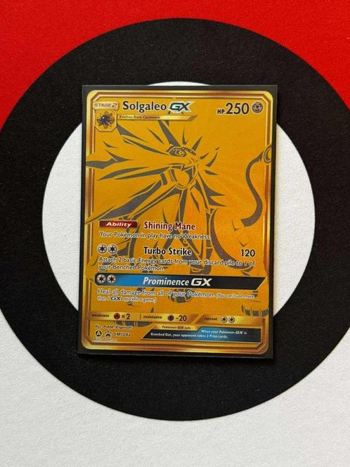 Pokémon - Solgaleo GX - SM104a - NM, Hobby en Vrije tijd, Verzamelkaartspellen | Pokémon, Zo goed als nieuw, Losse kaart, Ophalen of Verzenden