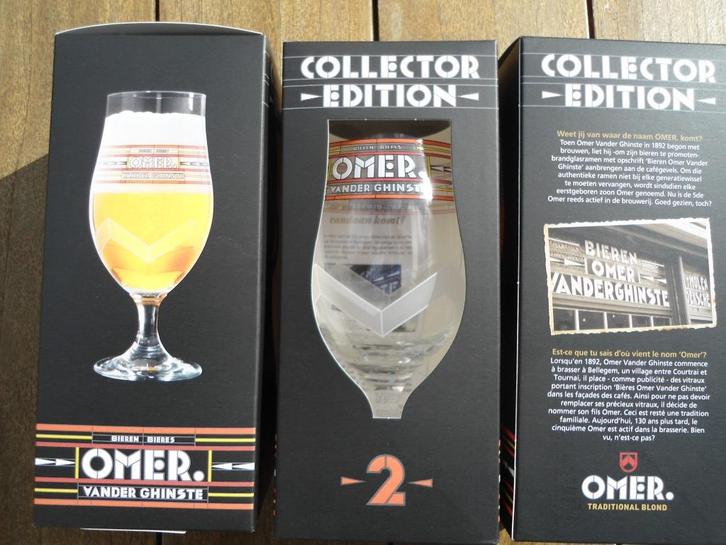 omer glazen en omer collector glazen vander ghinste, Verzamelen, Biermerken, Nieuw, Glas of Glazen, Ophalen of Verzenden