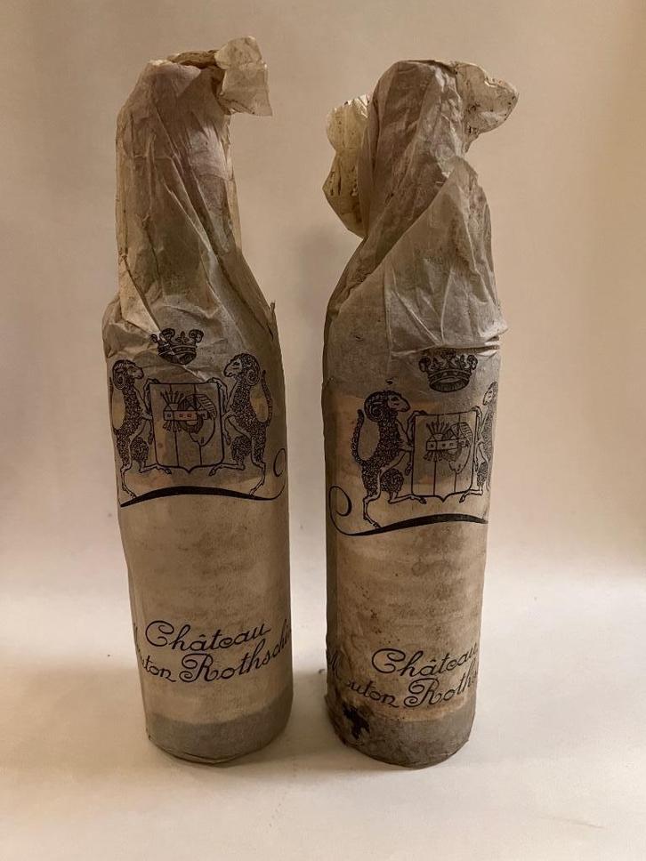 Chateau Mouton-Rothschild 1974 3 flessen 75cl, Verzamelen, Wijnen, Zo goed als nieuw, Rode wijn, Frankrijk, Ophalen of Verzenden
