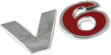 Volkswagen achterlogo chroom | V6 | Nieuw beschikbaar voor biedingen