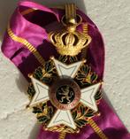 Commandeurskruis Leopoldsorde met gouden streep, Verzamelen, Militaria | Algemeen, Ophalen of Verzenden, Lintje, Medaille of Wings