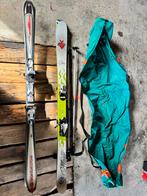 2 paar ski's van 160 cm met stick en transporttas