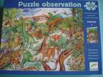 Observatie puzzel Dinosaurussen Djeco 100 stuks, Enlèvement ou Envoi